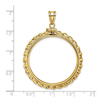 14K Yellow Gold Screw Top Coin Bezel Coin Bezel – view 4