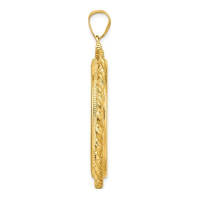 14K Yellow Gold Screw Top Coin Bezel Coin Bezel – view 2