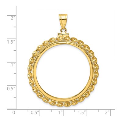 14K Yellow Gold Screw Top Coin Bezel Coin Bezel – view 4