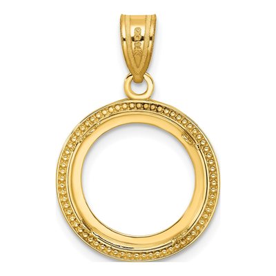 14K Yellow Gold Coin Bezel for 20oz Coin Bezel – view 4