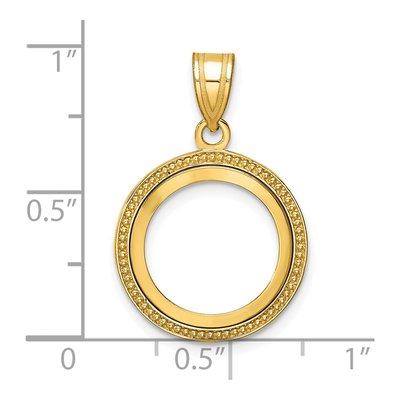 14K Yellow Gold Coin Bezel for 20oz Coin Bezel – view 5