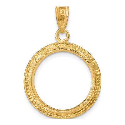14K Yellow Gold Coin Bezel Coin Bezel – view 4