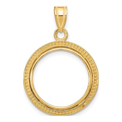 14K Yellow Gold Coin Bezel Coin Bezel