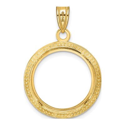 14K Yellow Gold Coin Bezel for 10oz Panda Coin Bezel – view 4