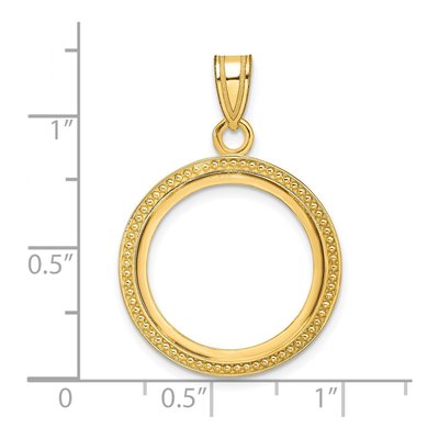 14K Yellow Gold Coin Bezel for 10oz Panda Coin Bezel – view 5