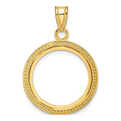 14K Yellow Gold Coin Bezel for 10oz Panda Coin Bezel