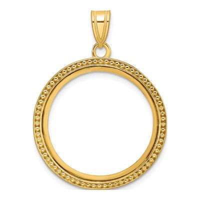 14K Yellow Gold Coin Bezel Coin Bezel