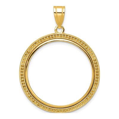14K Yellow Gold Coin Bezel Coin Bezel