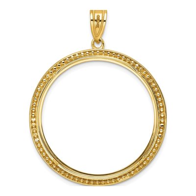 14K Yellow Gold Prong Coin Bezel Coin Bezel – view 3