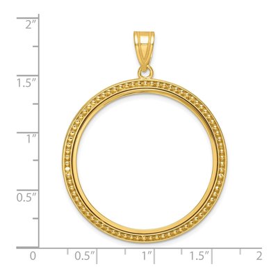 14K Yellow Gold Prong Coin Bezel Coin Bezel – view 4