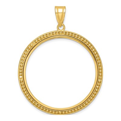 14K Yellow Gold Prong Coin Bezel Coin Bezel
