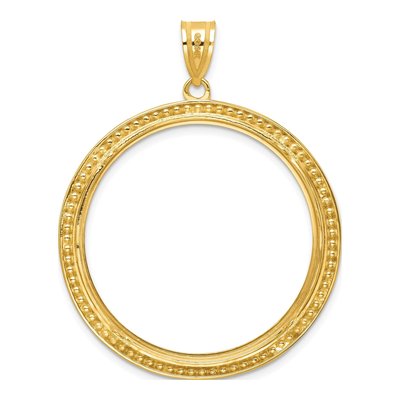 14K Yellow Gold Coin Bezel for 1oz Eagle Coin Bezel – view 4