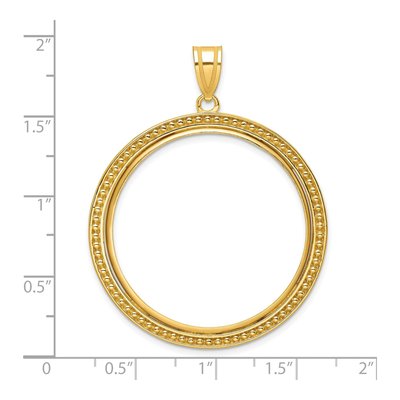 14K Yellow Gold Coin Bezel for 1oz Eagle Coin Bezel – view 5