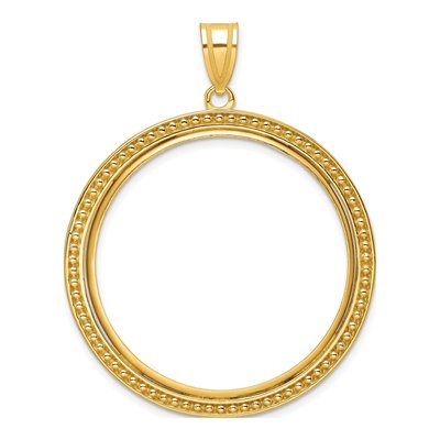 14K Yellow Gold Coin Bezel for 1oz Eagle Coin Bezel