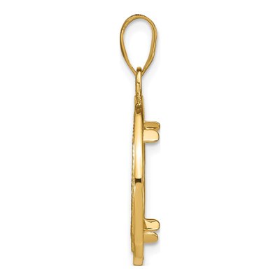 14K Yellow Gold Coin Bezel Pendant – view 3