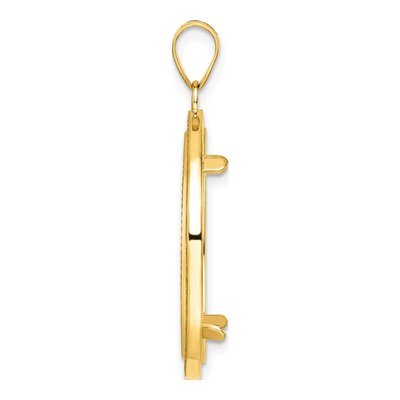 14K Yellow Gold Coin Bezel for 4oz Eagle Pendant – view 3