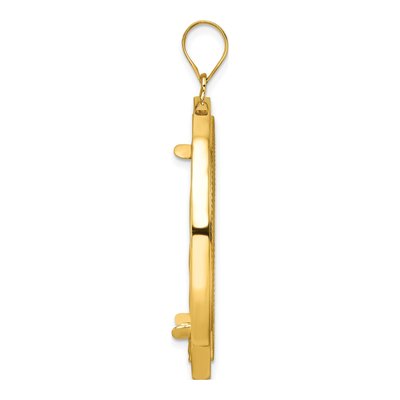 14K Yellow Gold Coin Bezel for 1oz American Eagle Pendant – view 3