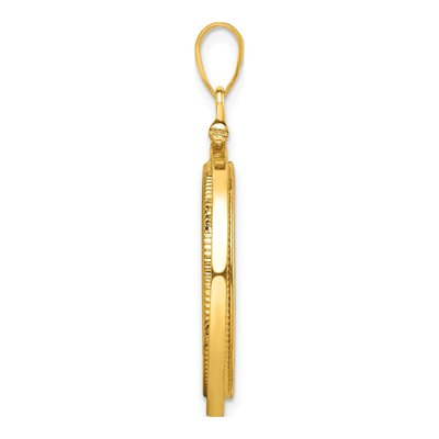 14K Yellow Gold Screw Top Coin Bezel Coin Bezel – view 3