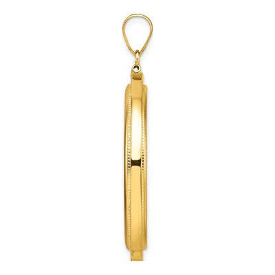14K Yellow Gold Coin Bezel Coin Bezel – view 3