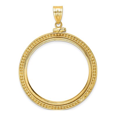 14K Yellow Gold Coin Bezel Coin Bezel – view 4