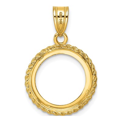 14K Yellow Gold Coin Bezel Coin Bezel – view 4
