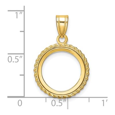 14K Yellow Gold Coin Bezel Coin Bezel – view 5