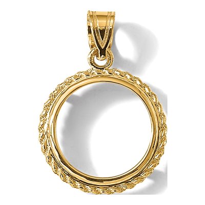 14K Yellow Gold Coin Bezel Coin Bezel – view 6