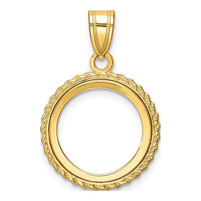 14K Yellow Gold Coin Bezel Coin Bezel