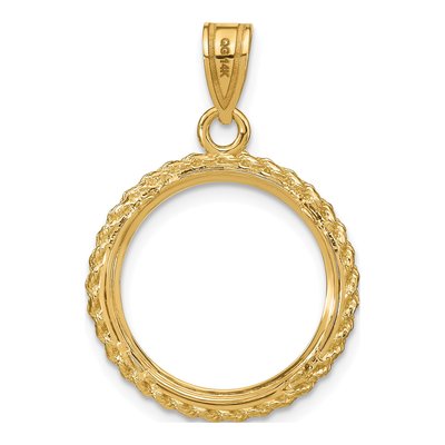 14K Yellow Gold Coin Bezel Coin Bezel – view 4