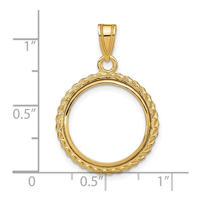 14K Yellow Gold Coin Bezel Coin Bezel – view 5
