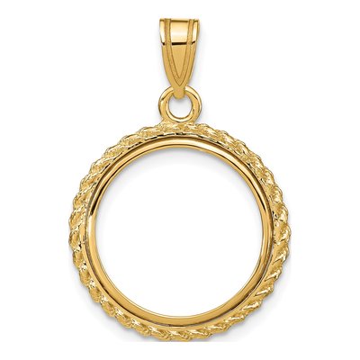 14K Yellow Gold Coin Bezel Coin Bezel
