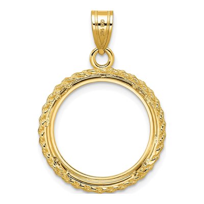 14K Yellow Gold Coin Bezel Coin Bezel – view 4