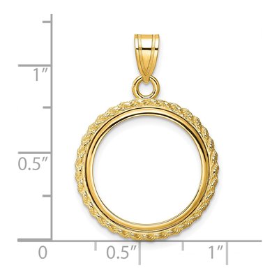 14K Yellow Gold Coin Bezel Coin Bezel – view 5