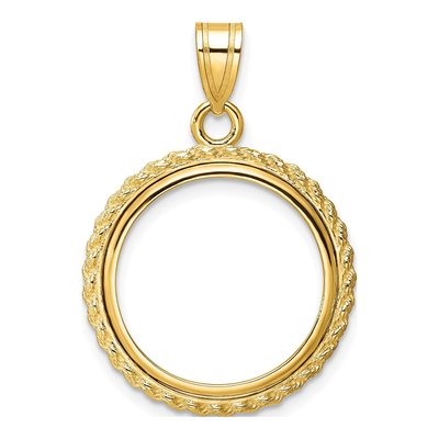 14K Yellow Gold Coin Bezel Coin Bezel
