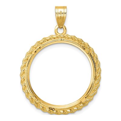 14K Yellow Gold Coin Bezel Coin Bezel – view 4