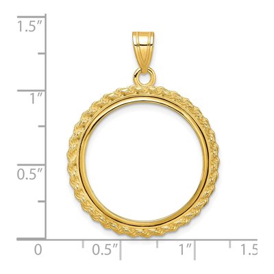 14K Yellow Gold Coin Bezel Coin Bezel – view 5
