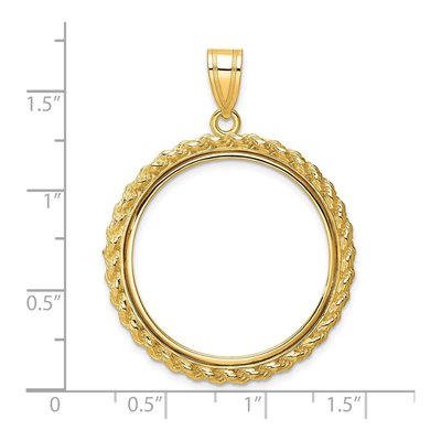 14K Yellow Gold Coin Bezel Coin Bezel – view 5