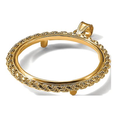14K Yellow Gold Coin Bezel Coin Bezel – view 6