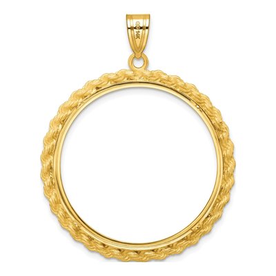 14K Yellow Gold Coin Bezel for 1oz Panda Coin Bezel – view 3