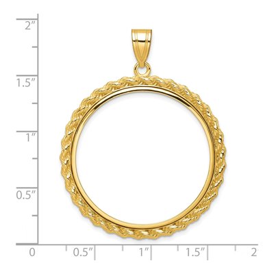 14K Yellow Gold Coin Bezel for 1oz Panda Coin Bezel – view 4