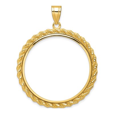 14K Yellow Gold Coin Bezel for 1oz Panda Coin Bezel