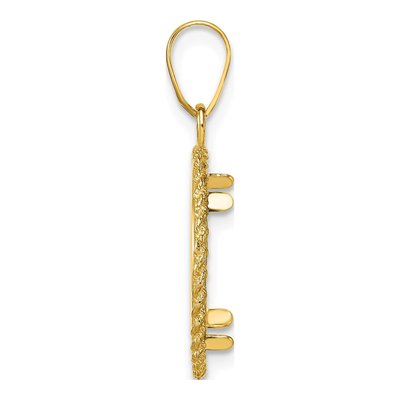 14K Yellow Gold Coin Bezel Pendant – view 3