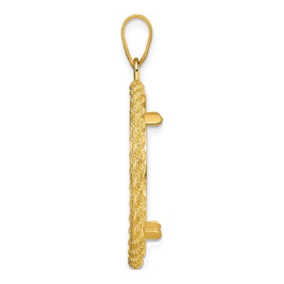 14K Yellow Gold Coin Bezel Pendant – view 3
