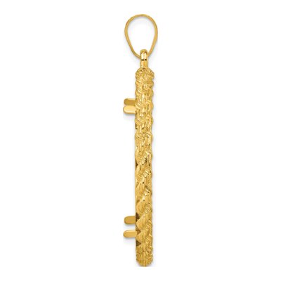 14K Yellow Gold Coin Bezel Pendant – view 2