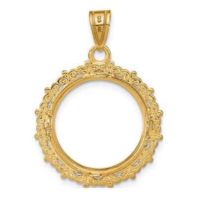 14K Yellow Gold Coin Bezel Coin Bezel – view 4