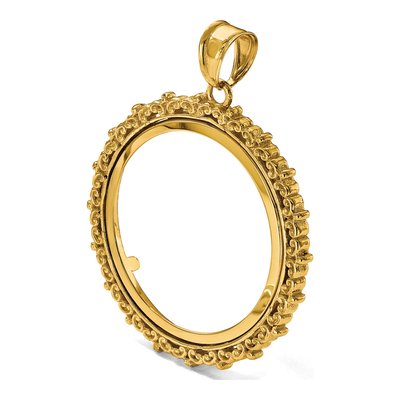 14K Yellow Gold Prong Coin Bezel Coin Bezel – view 6