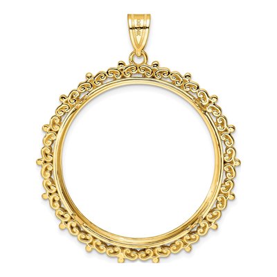 14K Yellow Gold Coin Bezel for 1oz Eagle Coin Bezel – view 4