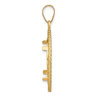 14K Yellow Gold Coin Bezel Pendant – view 3