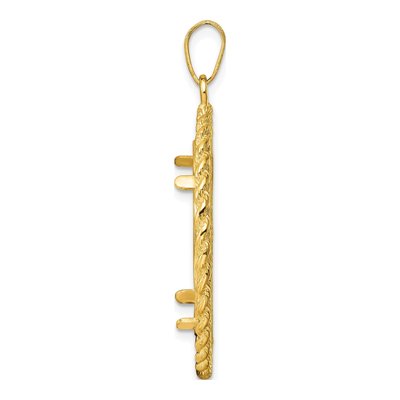 14K Yellow Gold Coin Bezel Pendant – view 3