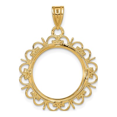 14K Yellow Gold Coin Bezel Coin Bezel – view 4